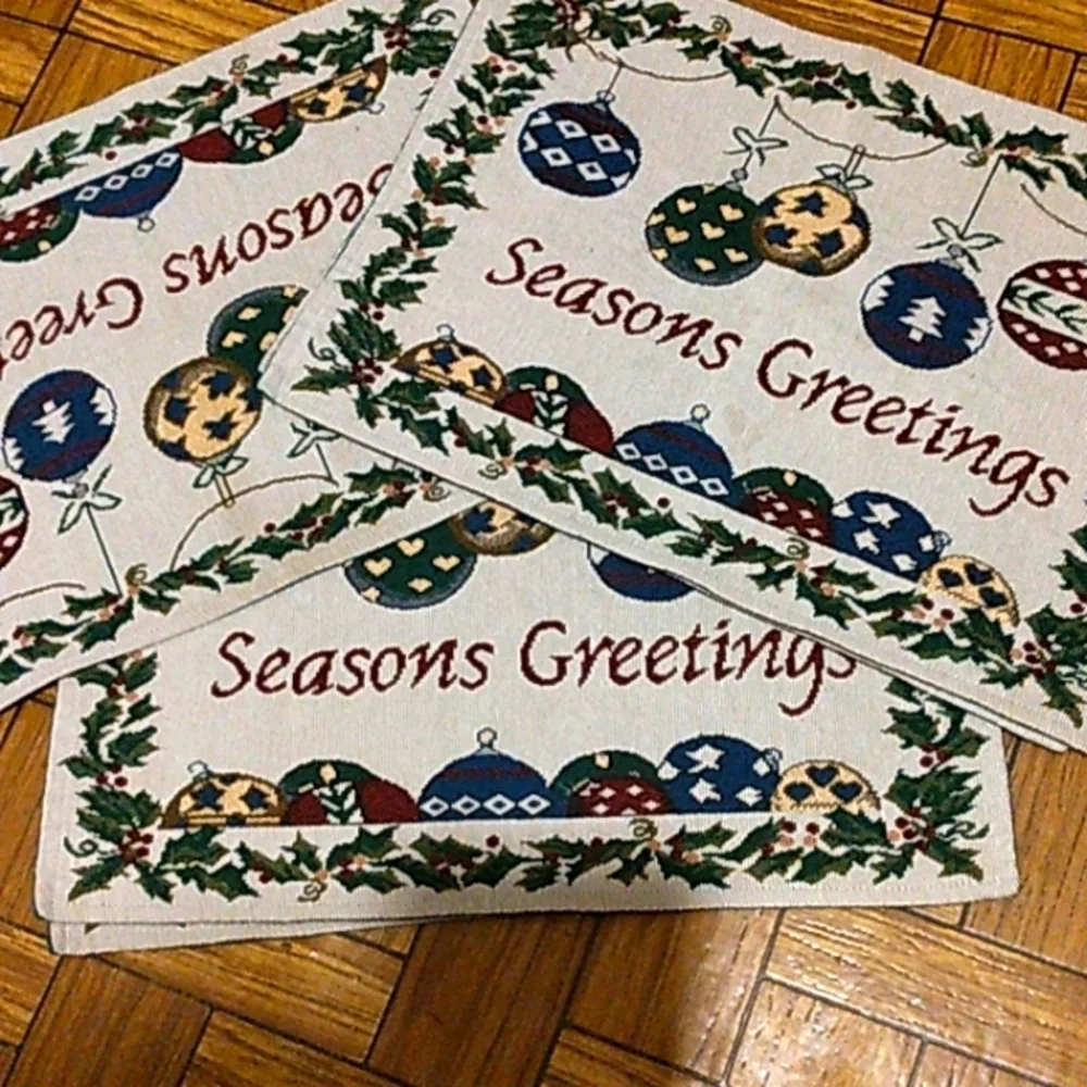 Set of 5 Christmas placemats